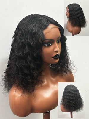 Pixie Locken Echthaar, Perücke, 12 Zoll 2*6 Verschluss Pflegeleichtes Haar.