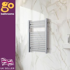 Chrome Heated Towel Rail Vertical Bathroom Small Bathroom Radiator H800 x W490mm