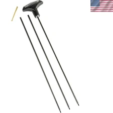 3-Piece No. 9 Steel Cleaning Rod with Swivel Handle for .17/.204 Rifles