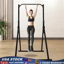 Pull Up Bar Power Tower Dip Station for Home Gym Workout Adjustable Heavy Duty