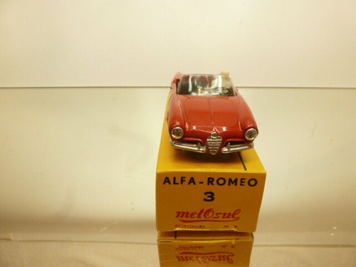 METOSUL #3 ALFA ROMEO GIULIETTA SPIDER - RED 1:43 - GOOD CONDITION IN BOX - 450 - Bild 3 von 8