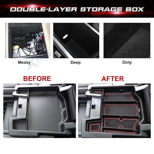 Reposabrazos caja carga organizador de almacenamiento adicional para Dodge RAM 1500/2500/3500 2019-2025 - Imagen 4 de 14