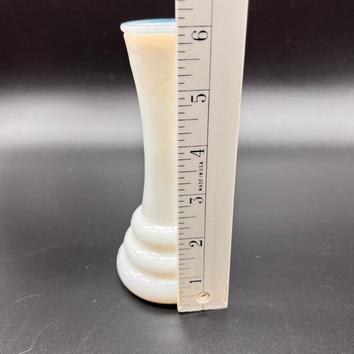 Vintage Randall Glass Co. White Milk Glass Beehive Bud Vase 6" Tall - Picture 8 of 10