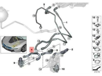 OEM BMW I12 I8 COOLANT HOSE RADIATOR CHANGEOVER VALVE