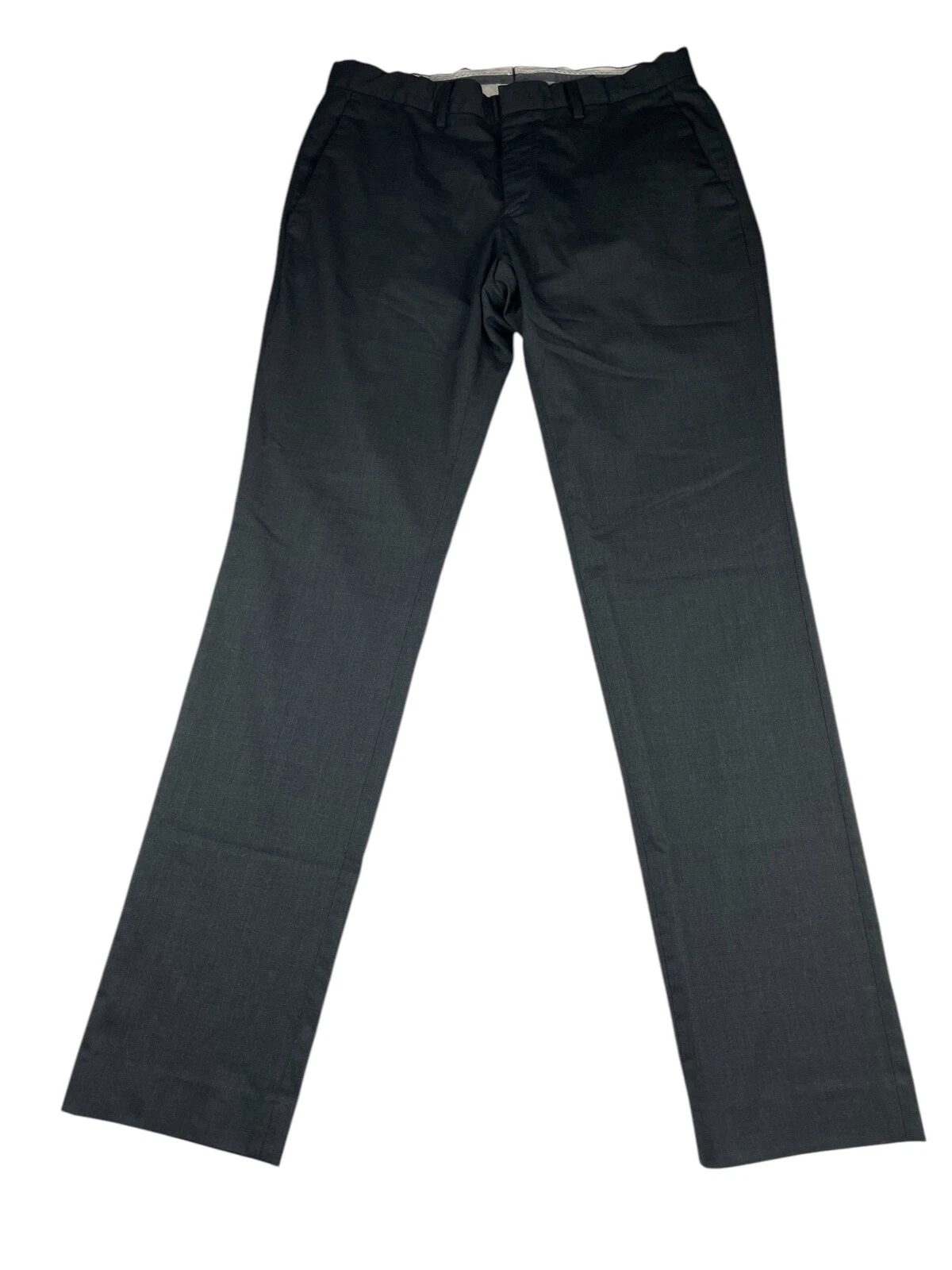 Moncler 1952 Pantalone elegante uomo misto lana piatto davanti grigio • 34x34