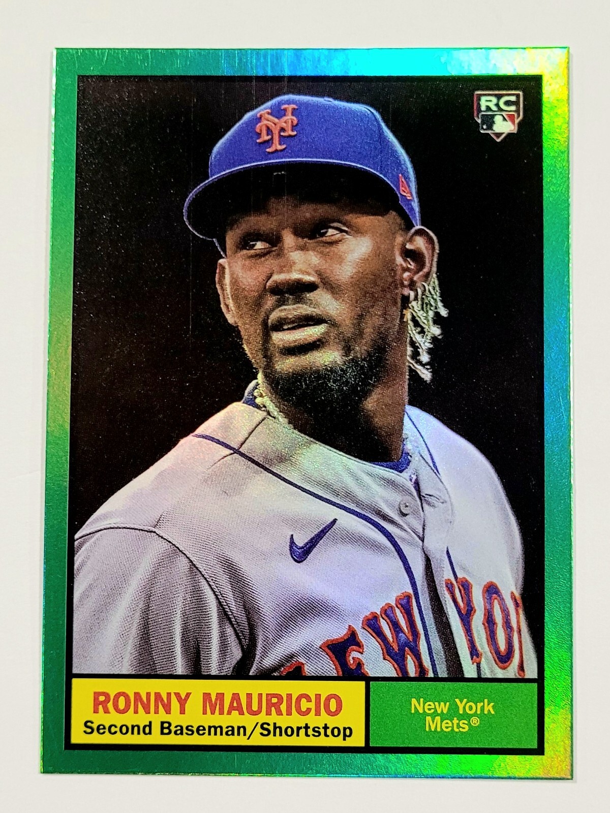 2024 Topps Archives Ronny Mauricio RC Green Foil Parallel /99 Mets Rookie #49