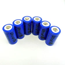 6pcs 16340 RCR123A 3.7V Ultrafire 1800mAh Rechargeable Li-Ion Battery Bat Cell