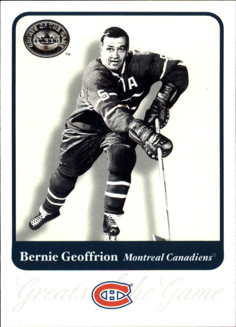 2001-02 Fleer Greats of the Game Canadiens Hockey Card #37 Bernie Geoffrion