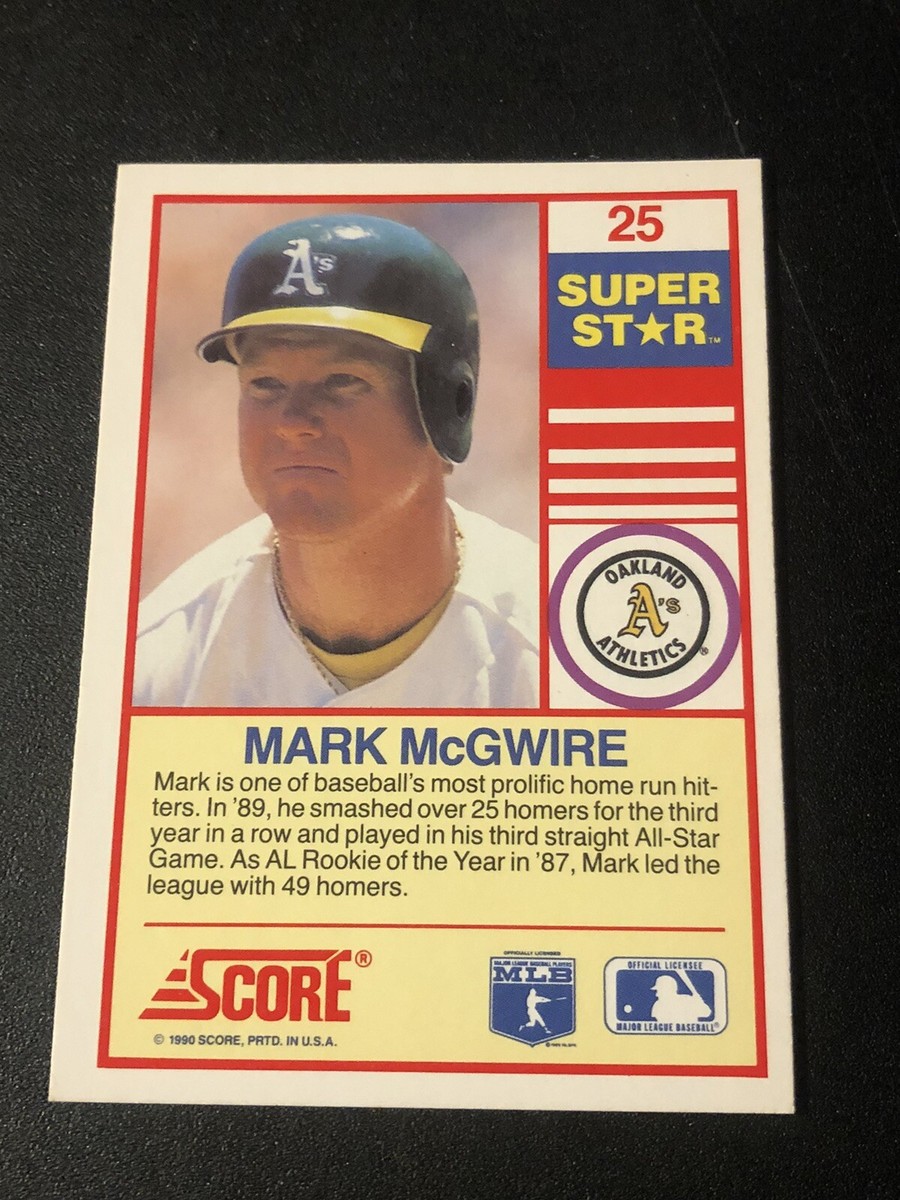 1990 Score Superstars Mark McGwire #25 | eBay