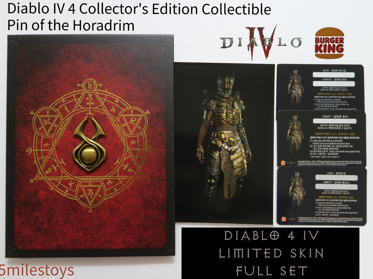 Diablo IV 4 Collector Edition Horadrim Pin + Grimace Limited SkiN 