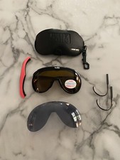 Vintage Bolle CHRONO SHIELD 80's Black Ski Snow Glasses Chronoshield