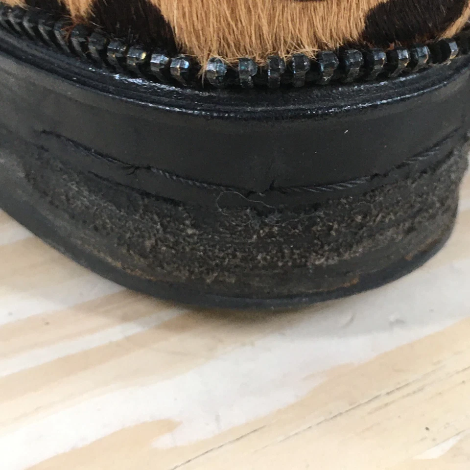 Botas Apepazza Mujer 37 Botín Negro Estampado Guepardo Cómodas Informales Bloque Foto 4 de 4