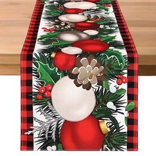 Red and Black Buffalo Check Plaid Christmas Table Runner Farmhouse Christmas ...