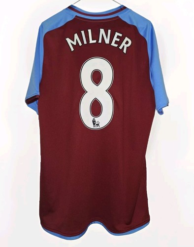 James Milner 2008/09 Aston Villa Home Jersey Shirt Kit Size M