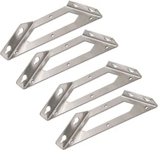 Trapeziform Angle Brackets Multi-Purpose Stainless Steel Corner Braces Large ...