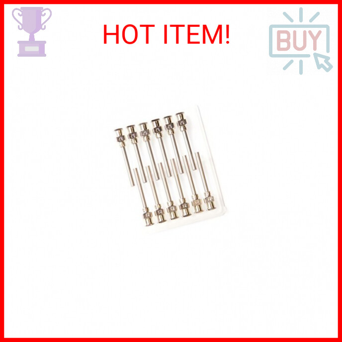 Metal 0.25 Inch Long 18 Gauge Blunt Dispensing Needles – 12 Pcs Per Box - Foto 11