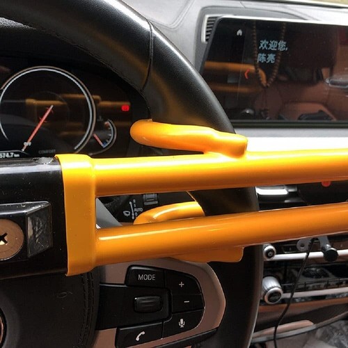 Heavy Duty Car Steering Wheel Lock Anti-Theft Security Device Universal + 2 Keys - Picture 5 of 8