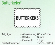 Kalmeijer Gebäckformwalze KGM „Butterkeks“ 1291-910 Neu