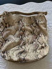 Real Leather Snakeskin Style Handbag Italian