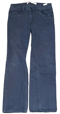 Levi s 505 Straight Leg Classic Blue Gray Jeans Pants Boys Sz 18 REG For Red Tag