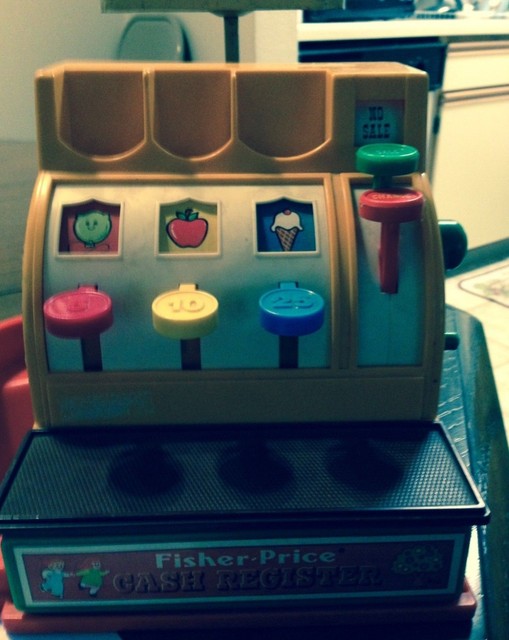 VINTAGE PLASTIC TOY CASH REGISTER eBay