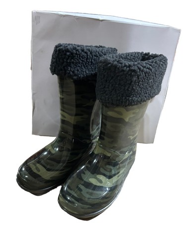 Carter's Toddler Boys CAMO Rainboot Green Kids CAMOUFLAGE Rain Boots for Kids 11 - Picture 2 of 4