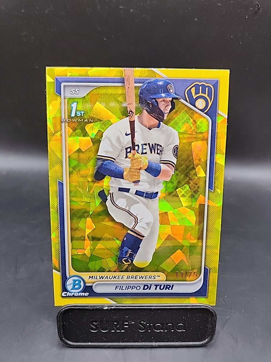 2024 Bowman Sapphire 1st Bowman Filippo Di Turi Yellow 11/75 Brewers