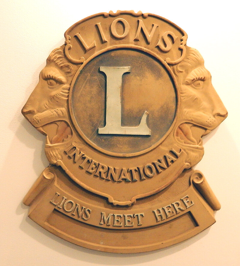 昭和 レトロ Lions Clubs International アンティーク Vintage LIONS CLUB INTERNATIONAL 30” Round Double Sided Sign