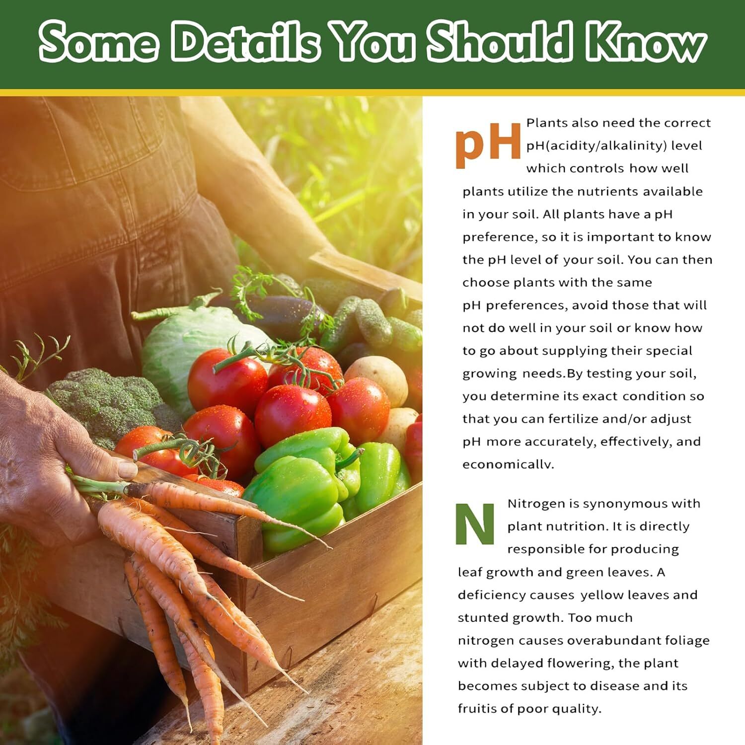 2-In-1 Soil Test Kit for pH & Nitrogen + Sampling Spoon & Centrifuge Tube