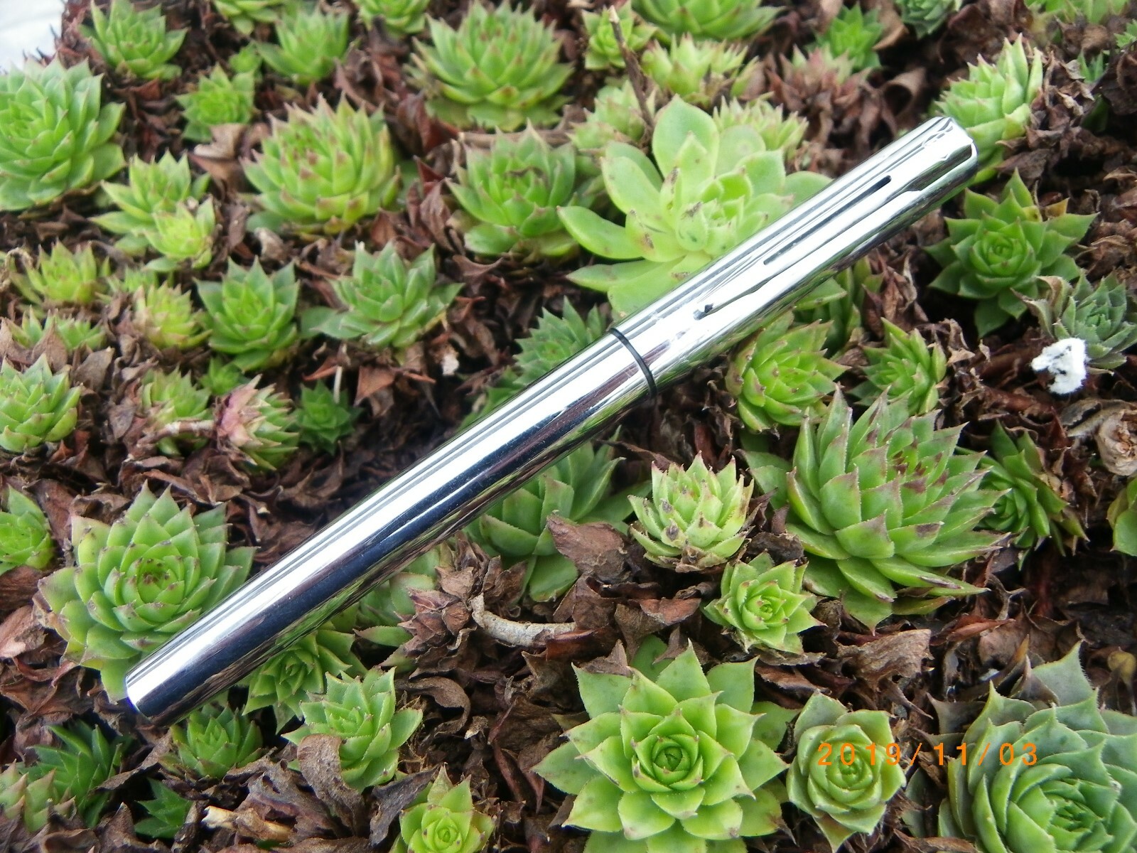 Stylo plume Waterman Allure acier lisse argenté avec plume fine pour écriture manuscrite