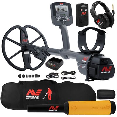 Minelab CTX 3030 Waterproof Metal Detector Bundle with Pro Find 15 and Carrybag