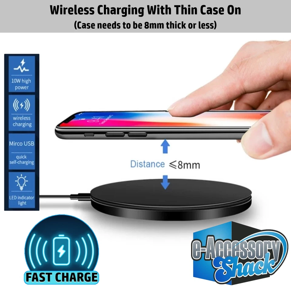 50x Wireless Fast Charger Charging Pad Dock 4: Samsung iPhone Android Cell Phone - Image 4 of 4