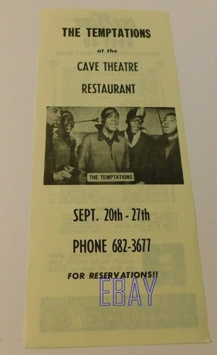 Volantino The Temptations at the Cave Theater settembre 1966 / CKLG Vancouver Survey - Foto 1 di 2