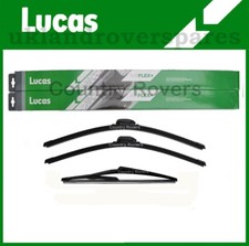 JEEP WRANGLER WIPER BLADES 2008 to 2016 LUCAS FRONT 15" & QUALITY 14" REAR