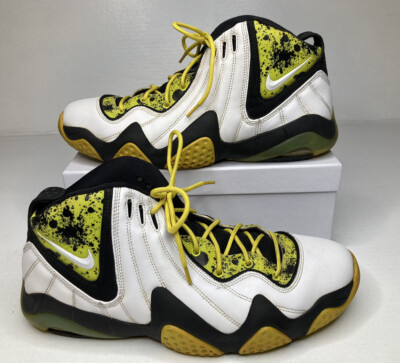 Nike Zoom FP Electrolime Basketball Shoes Men s 13 White Black 354186-111 2008