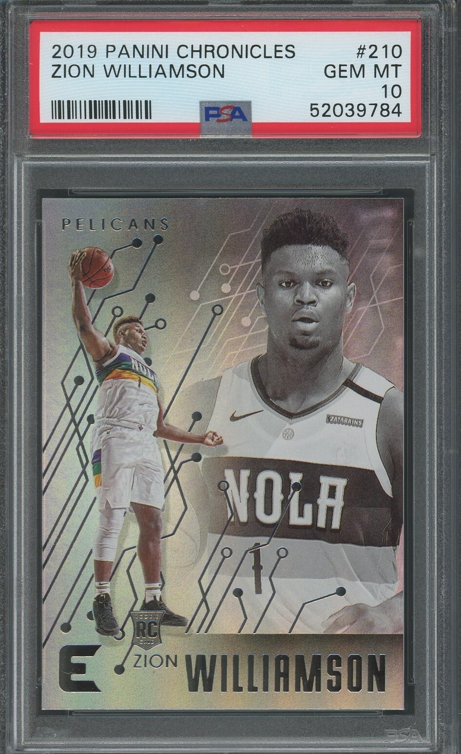 Zion Williamson 2019 Chronicles "Essentials" Rookie #210 ** PSA 10 ** GEM MINT