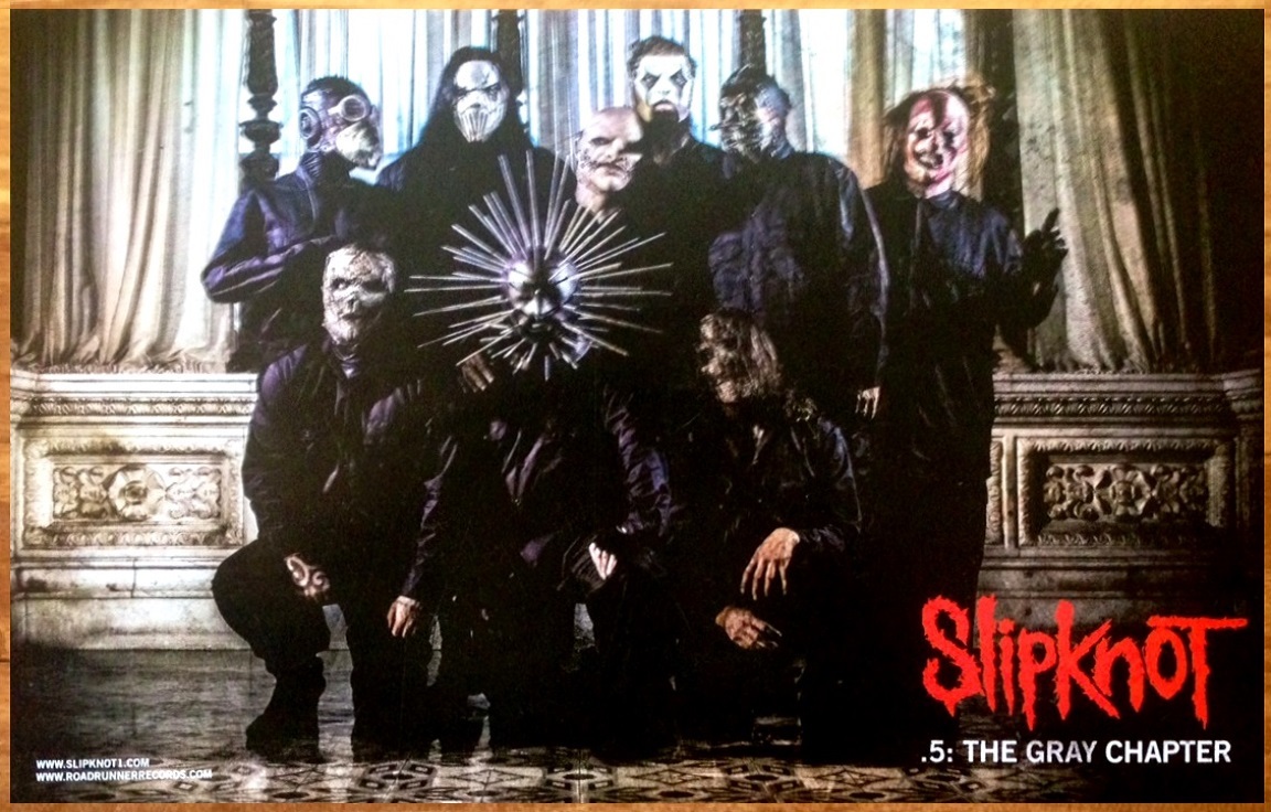 SLIPKNOT .5 The Gray Chapter Ltd Ed RARE Tour Poster +BONUS Metal