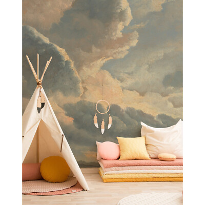 Wall Mural Vintage Clouds Non-woven wallpaper Home Decor Decal Wallcover Gift