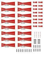HO Scale Truck / Trailer Decals. " Budweiser "