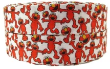 Sesame Street Elmo 1" Wide Repeat Ribbon Sold in Yard Lots