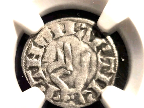 (1200-1300) FRANCE SILVER DENIER BESANCON ROBERTS-4756 ANONYMOUS NGC VF25