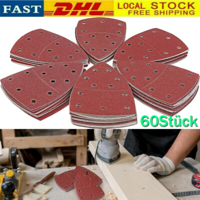 60Stück Schleifscheiben Set für Einhell TE-OS 1320 Multischleifer Schleifpapier