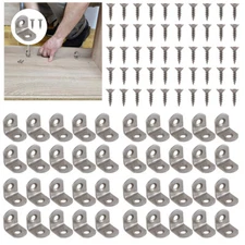 Stainless Steel L-Shaped Bracket Corner Brace 90 Degree Angle Corner Silver Lot