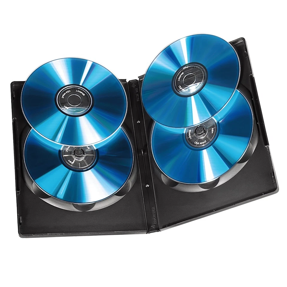 Hama DVD-4-fach-Leerhülle Jewelcase Hülle Box Case 5er-Pack Aufbewahrung Schwarz - Bild 2 von 2