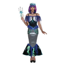 Partyholic Women's Dark Mermaid Costume Large 12-14