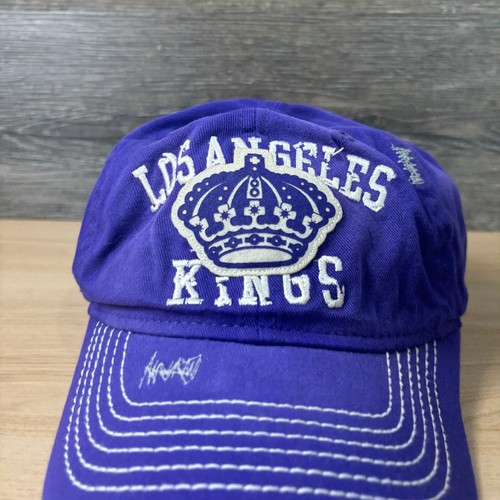 Los Angeles Kings Hat Cap Fitted L/XL Purple NHL Hockey CCM Pro OK'd Vintage - Picture 3 of 10