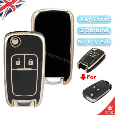 2B Car Key Fob Case Cover for Vauxhall Astra J Insignia Corsa Zafira Meriva Adam