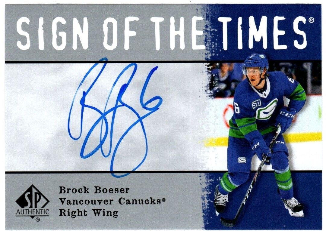 Vancouver Canucks Brock Boeser 6 Navy PrimeGreen Reverse Retro