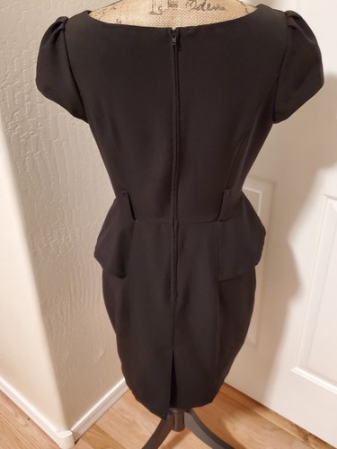 BCX Junior's Size 11 Black Short Sleeve Sheath Dress - Picture 2 of 6