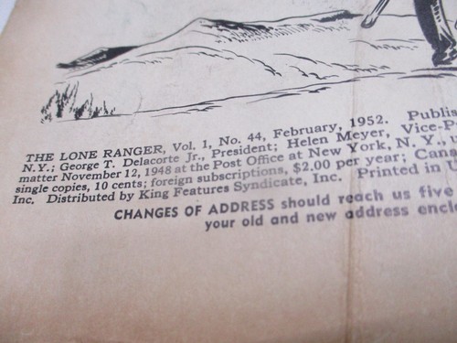 Lone Ranger #44 February 1952 GD-VG - Picture 3 of 4